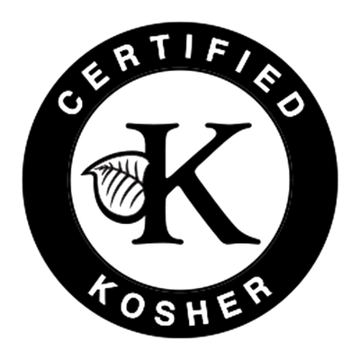 Fake seal: &ldquo;Certified Kosher&rdquo; with a K and a leaf